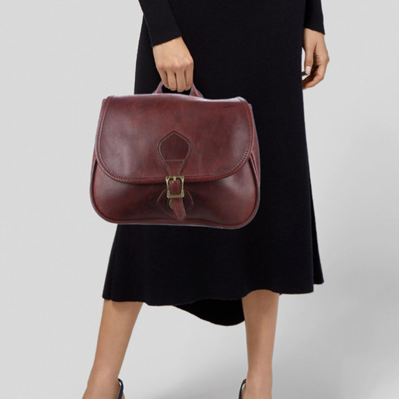 Elegant Brown Leather Satchel